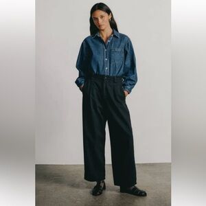 OZMA Field Pant Tencel Bull Denim Ink Black Size Large